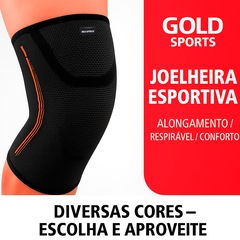 Joelheira de Compressão Gold Sports Elástica Estabilidade e Fortalecimento - Foto 4
