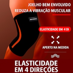 Joelheira de Compressão Gold Sports Elástica Estabilidade e Fortalecimento - Foto 5