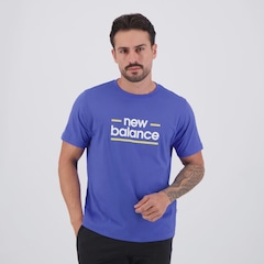 Camisa New Balance Linear Lines Masculina - Foto 1