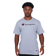 Camiseta Champion Pes Logo Bordado Script Masculina - Foto 1