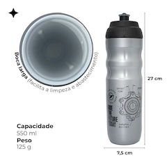 Caramanhola garrafa água bike TSW 550 ml Mod. 02 c/ suporte - Foto 3