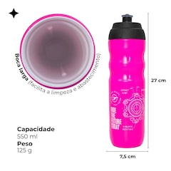 Caramanhola garrafa água bike TSW 550 ml Mod. 02 c/ suporte - Foto 3
