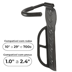 Suporte parede bicicleta bike vertical Absolute gancho fixo - Foto 3
