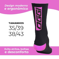 Meia Ciclismo Corrida Esportiva MTB Speed Cano Médio Oggi - Foto 2