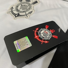 Camisa Do Corinthians Baby Look Recortes Lateral Coimbra - Feminino - Foto 5