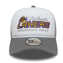 Boné New Era 9Forty A-Frame Trucker Los Angeles Lakers NBA Unissex - Foto 2