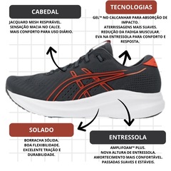 Kit Tênis Asics Gel-Excite 11 E Meia Cano Curto - Masculino - Foto 4
