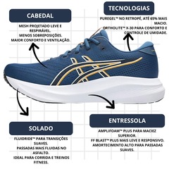 Kit Tênis Asics Gel-Excite 11 E Meia Cano Curto - Masculino - Foto 4