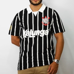 Camisa do Corinthians Polo Retrô 1990 Kalunga Número 10 Coimbra - Masculina - Foto 2