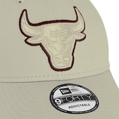 Boné Adulto New Era 9forty NBA Chicago Bulls Aba Curva - Foto 3