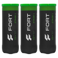 Bola de Tênis Fort Stage 1 Pack com 3 Tubos - Foto 1