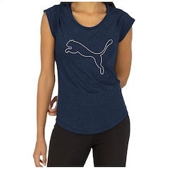 Camiseta Puma Performance Heather Cat Tee Feminina - Foto 1