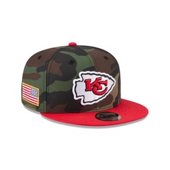 Boné New Era 9FIFTY Kansas City Chiefs NFL Salute Service 2025 Masculino - Foto 3
