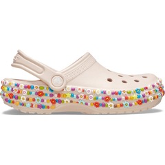 Sandália Crocs Classic Beaded Band Clog T Quartz - Infantil - Foto 1