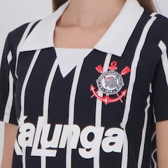 Camisa Polo Corinthians Kalunga Retrô Feminina - Foto 5