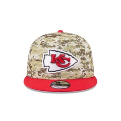 Boné New Era 9Fifty Kansas City Chiefs NFL Salute Service 2025 Masculino - Foto 2