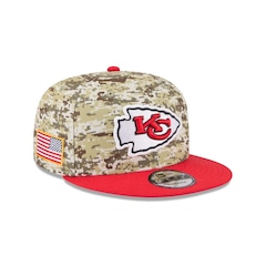 Boné New Era 9Fifty Kansas City Chiefs NFL Salute Service 2025 Masculino - Foto 3