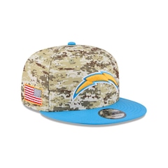 Boné New Era 9Fifty Los Angeles Chargers NFL Salute Service 2025 Masculino - Foto 3