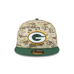 Boné New Era 9Fifty Green Bay Packers NFL Salute Service 2025 Masculino - Foto 2