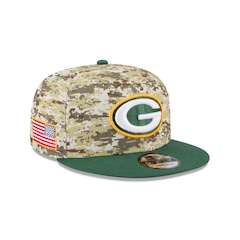 Boné New Era 9Fifty Green Bay Packers NFL Salute Service 2025 Masculino - Foto 3