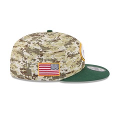Boné New Era 9Fifty Green Bay Packers NFL Salute Service 2025 Masculino - Foto 6