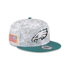 Boné New Era 9Fifty Philadelphia Eagles NFL Salute Service 2025 Masculino - Foto 3