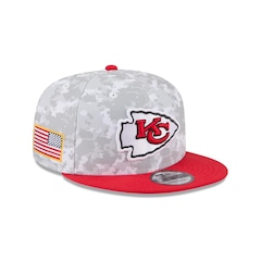Boné New Era 9Fifty Kansas City Chiefs NFL Salute Service 2025 Masculino - Foto 3