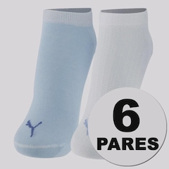 Kit 6 Pares de Meia Puma Sapatilha Feminina - Foto 1