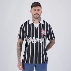 Camisa Polo Corinthians Retrô Kalunga Masculina - Foto 1
