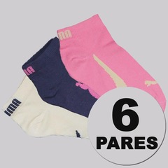Kit 6 Pares Meia Puma Sapatilha Infantil - Foto 1