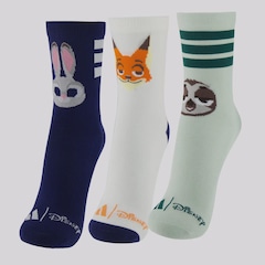 Kit  3 Pares de Meia Adidas LK DY ZOO Infantil - Foto 1