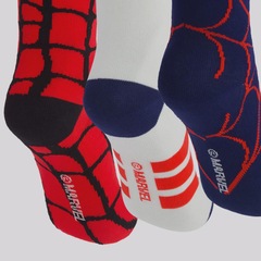 Kit 3 Pares Meia adidas LK MRVL SM Infantil - Foto 4
