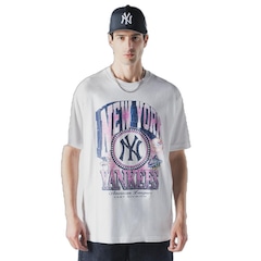 Camiseta New Era Oversize New York Yankees MLB Masculina - Foto 1