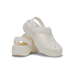 Sandália Unissex Crocs Classic Y Jane Clog T Chalk - Foto 4