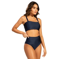 Biquíni Hot Pant Básico Vekyo Top Faixa Cintura Alta Moda Praia Feminina - Foto 2