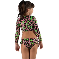 Biquíni Cropped Manga Longa Vekyo Moda Praia Infantil - Foto 3