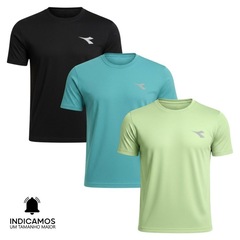 Kit 3 Camisetas Diadora Small Logo Masculina - Foto 1