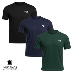Kit 3 Camisetas Diadora Small Logo Masculina - Foto 1