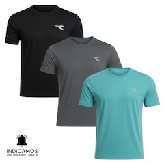Kit 3 Camisetas Diadora Small Logo Masculina - Foto 1
