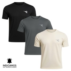 Kit 3 Camisetas Diadora Small Logo Masculina - Foto 1