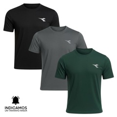 Kit 3 Camisetas Diadora Small Logo Masculina - Foto 1