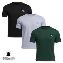 Kit 3 Camisetas Diadora Small Logo Masculina - Foto 1