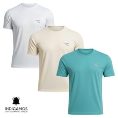 Kit 3 Camisetas Diadora Small Logo Masculina - Foto 1