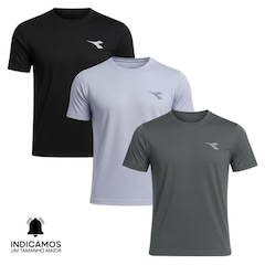 Kit 3 Camisetas Diadora Small Logo Masculina - Foto 1