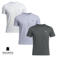 Kit 3 Camisetas Diadora Small Logo Masculina - Foto 1