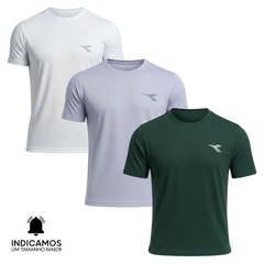 Kit 3 Camisetas Diadora Small Logo Masculina - Foto 1