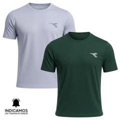 Kit 2 Camisetas Diadora Small Logo Masculina - Foto 1