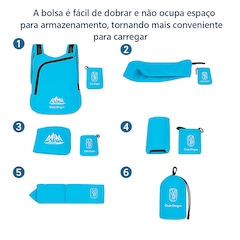 Mochila Gold Sports Dobrável Portátil Premium 20 litros - Foto 6