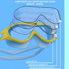 Máscara De Natação Gold Sports Vision Infanto - High Definition - Infantil - Foto 3