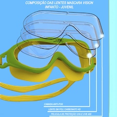 Máscara De Natação Gold Sports Vision Infanto - High Definition - Infantil - Foto 5